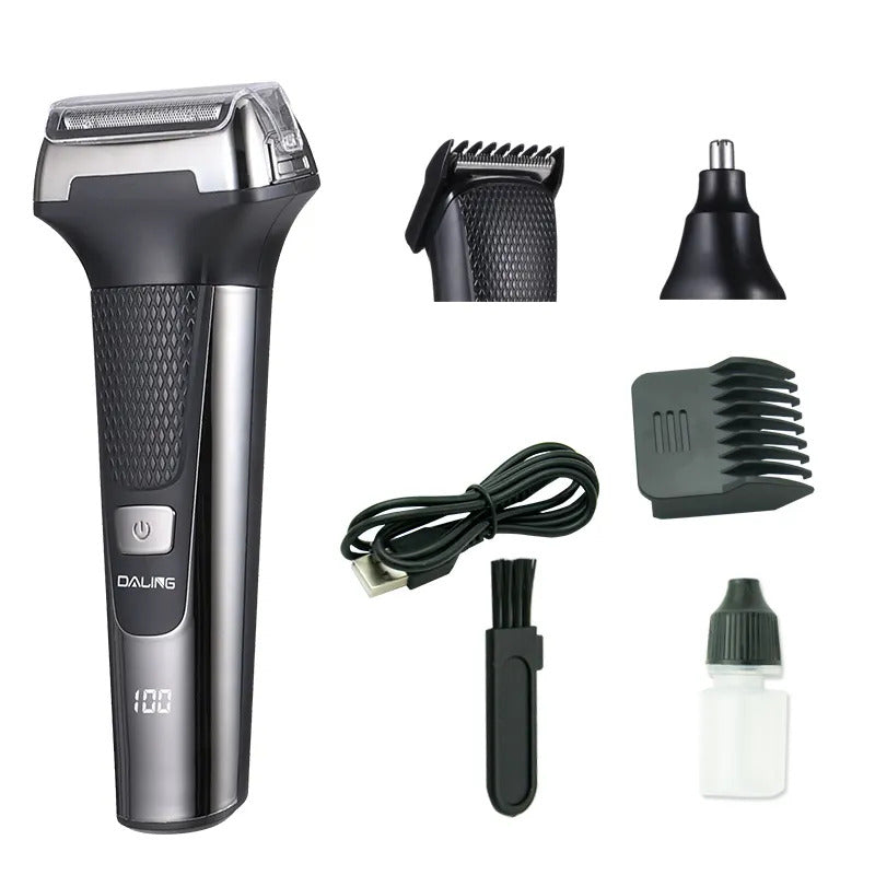 3 in 1 Multifunctional Shaver / Ear and Nose Trimmer/ Hair Clipper for Men, Easy to Use, Cordless Use LED Display Fast