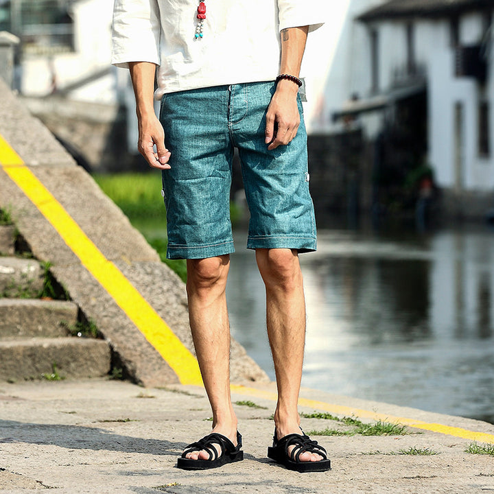 New linen shorts men